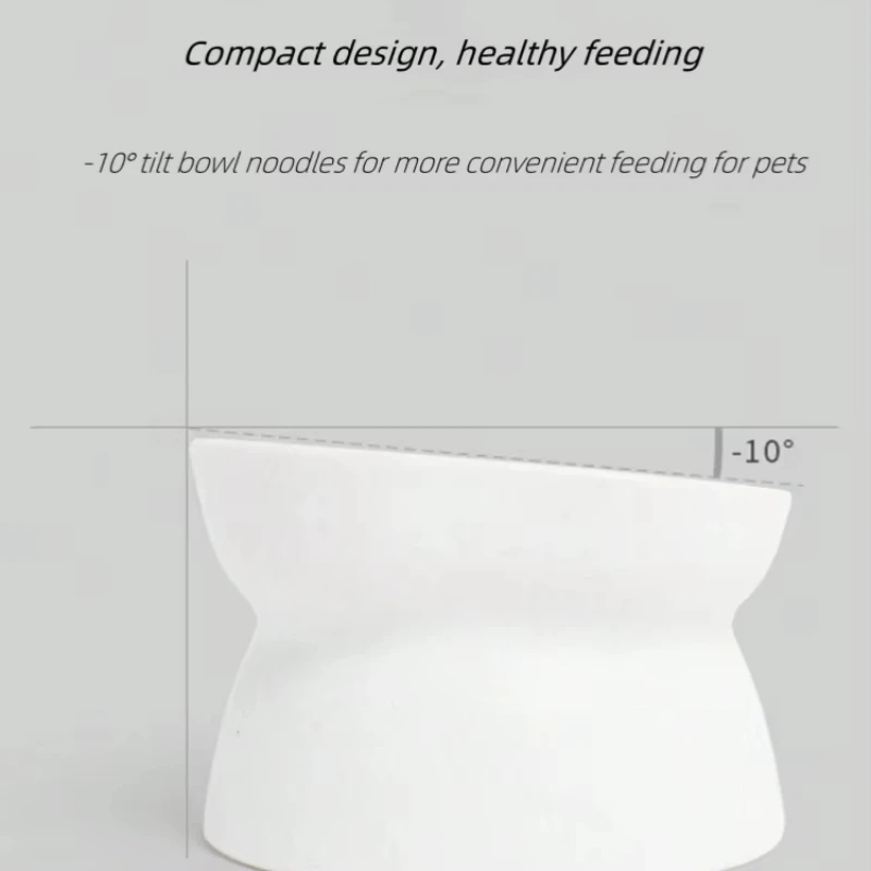 1pc Plastic High Footed Slanted Bowl for Pets, Water and Food Feeders, Suitable for Cats and Dogs