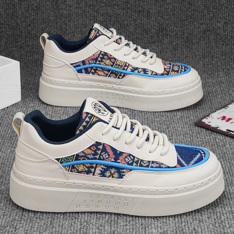 Four Seasons 2025 Designer s New Original Breathable Men s Lace Multi Functional Trendy Niche Design Thick Bottom Sports And Leisure White Board Shoes