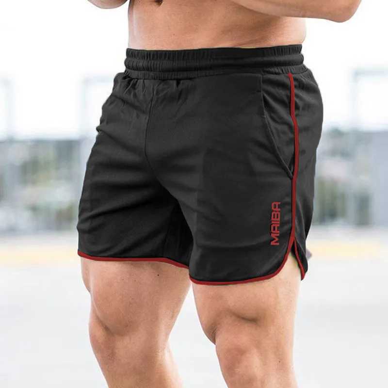 New Fitness Breathable Sports Shorts Running Quick Dry Pants Summer Slim Training Quarter Pants 2023T250304