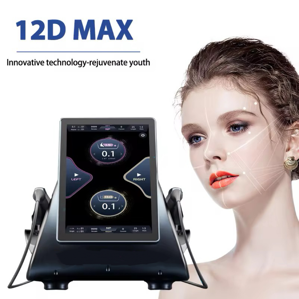 HIFU 12D Cartridge Ultramicro Ultrasound MPTST SMAS 10 Cartridge Anti-Wrinkle Facial Body Slim Shape Vanginal Tightening Machine