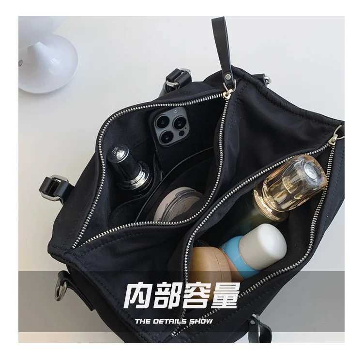 Brand Designer Oxford and PU Patchwork Womens Shoulder Bag Casual Crossbody Bag Large Capacity Bucket Handbag Y250303