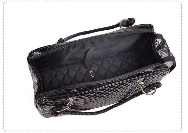 Portable outdoor dog bag small dog transport bag airline approved leather travel Chihuahua Teddy PU dog tote bag X240827