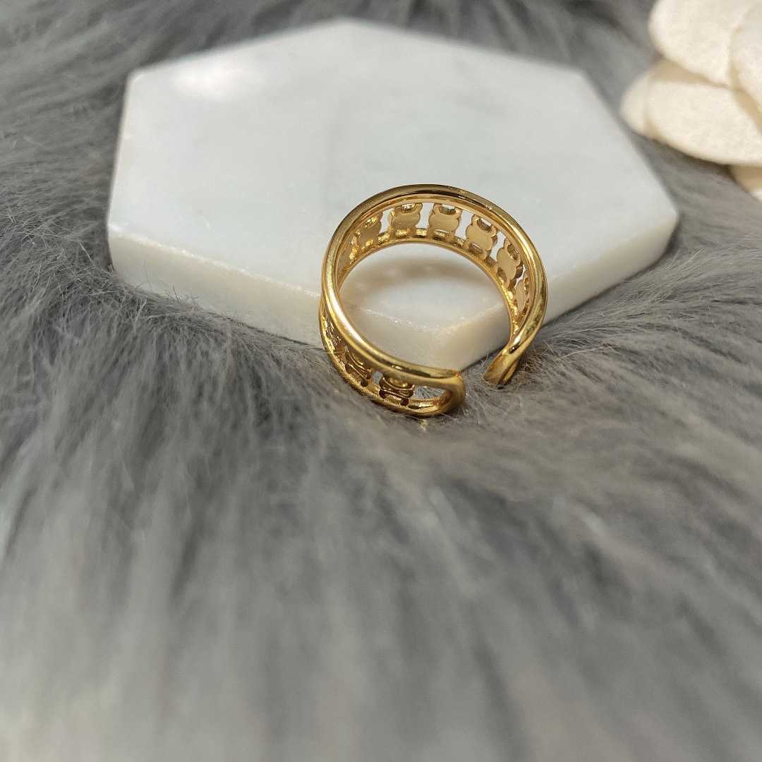Couple Rings Saijia 21 New Arc de Triomphe Openable Ring Cold Style Simple Classic Fashion Ring H25303