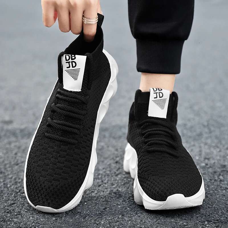 Trainers Breathable Soft Sole Sports Casual Fashion Lace-up Thick-soled Shoes Tenis Mascuo Mens White Sneakers