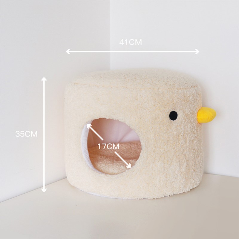 Small Chicken Bucket Closed Plush Nest for Winter Warmth and All Seasons Universal Removable and Washable Pet Nest Dog Bed