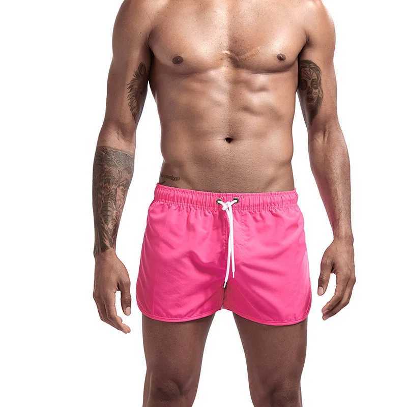 New Mens Shorts Summer Beach Pants Slim Fit Ultra Thin Quick Drying Casual Solid Color Sports ShortsT250304