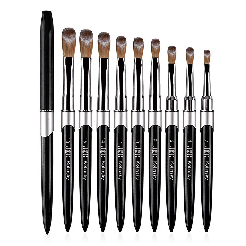 1PC Nail Acrylic Brush Kolinsky Sable Acrylic Brush UV Gel Carving Pen Brush Liquid Powder DIY Nail Drawing 250304
