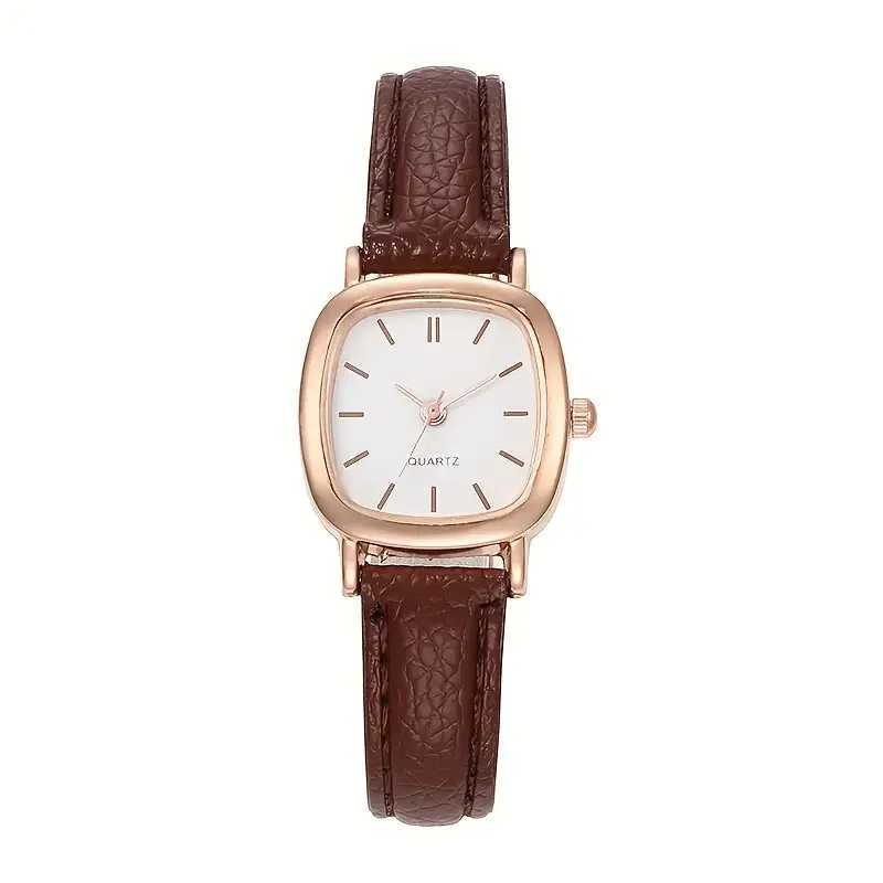 2Pcs es Women Couple Quartz Wrist Women Pu Lether es Ladies Clock Festival Gift female watchXJ250304