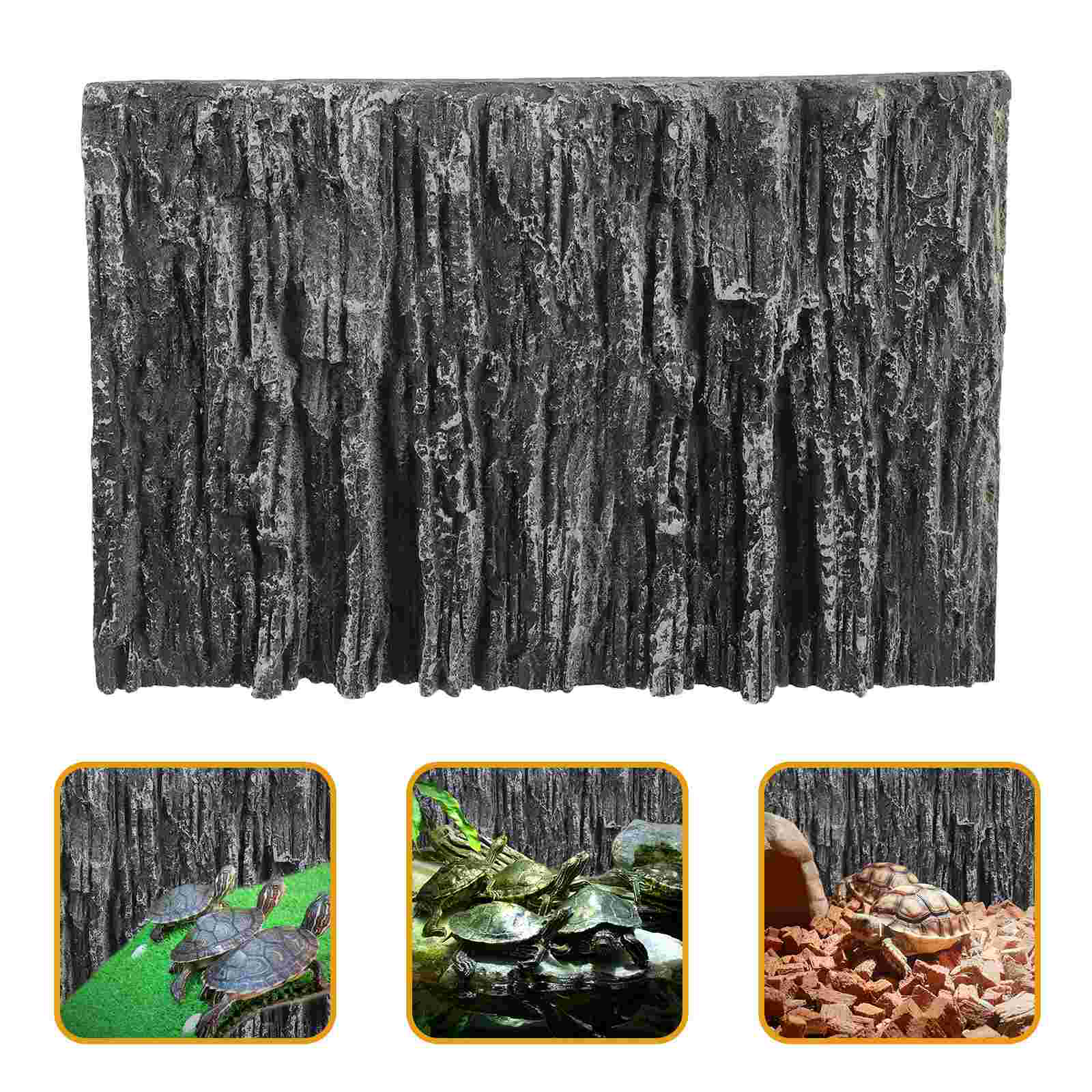 Fish Tank Decorations Background Rock Animal Snake Habitat Reptile Box Board