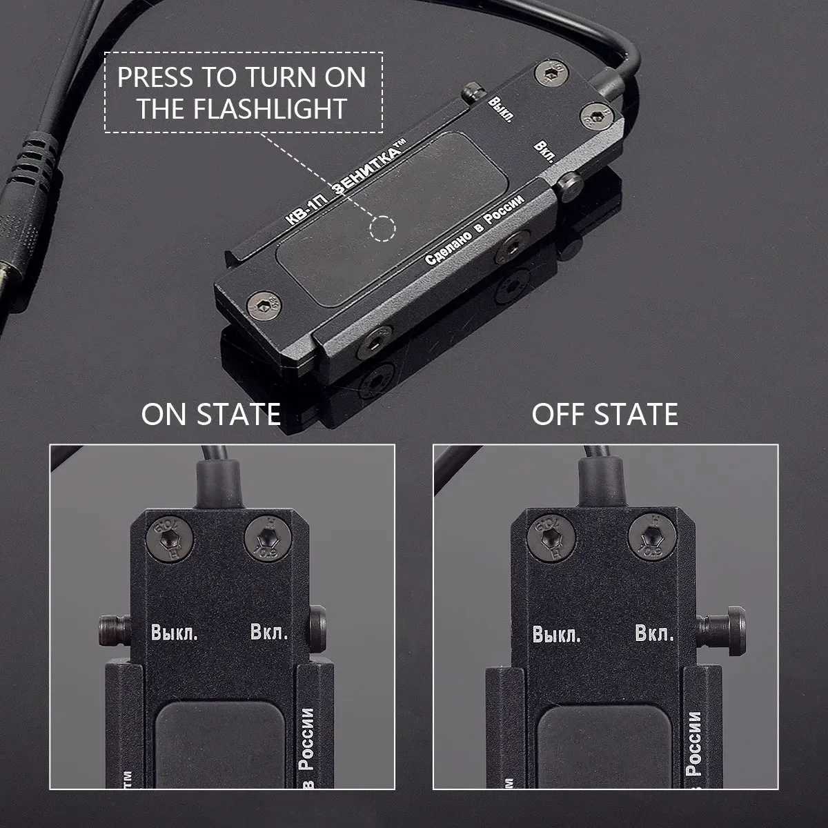 Zenitco AK Tactical AK47 AK74 Weapon Gun Light AK-SD GEN 2 Strobe Flashlight Fit Rif 20mm Pictinny Rail With Rote SwitchXJ250303