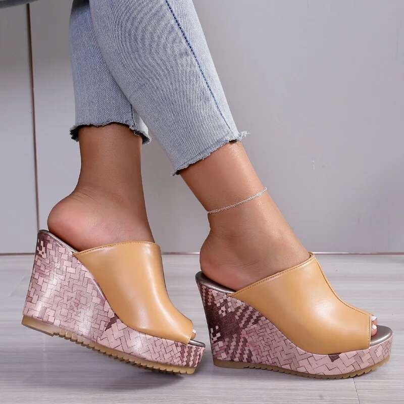 Super High Chunky Heels Women Slides Clogs Sandals Platform Shoes Pumps Female Flip p Ladies Slippers Sexy Sandalias Mujer