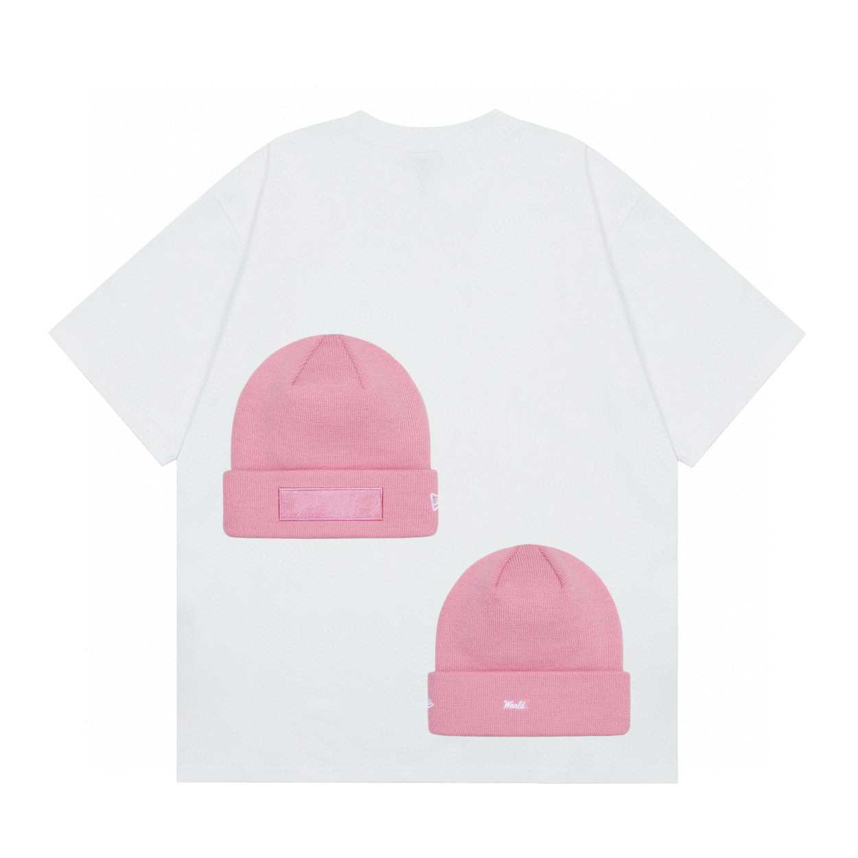 Colorful Graphic Tee Shirts with Casual Hat Design