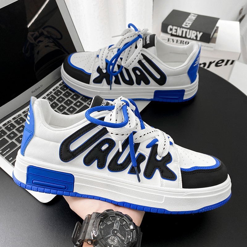 2025 Spring And Autumn Men's Fashion New Trend Multi Functional Casual Flat Shoes New Personalized Design Youth Height Increase Sports Little Whi