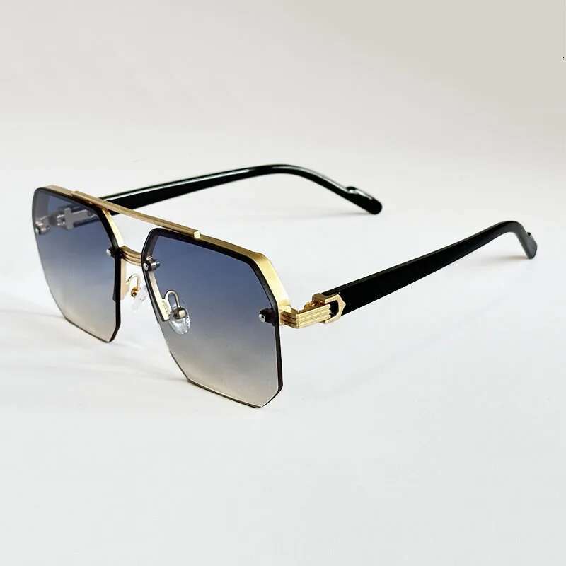 2025 Vacation For Men Semi-Rimless Sunglasses Vintage Glasses Trending Oculos Gafas De Sol Dropshipping Trendy Lentes