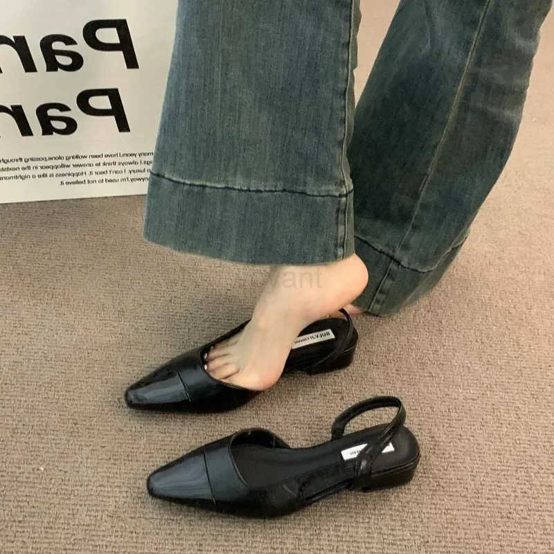New 2025 summer ladies open heel fiable elegant ladies outdoor low heel wen beach dress wen Korean sandals large size Z250304