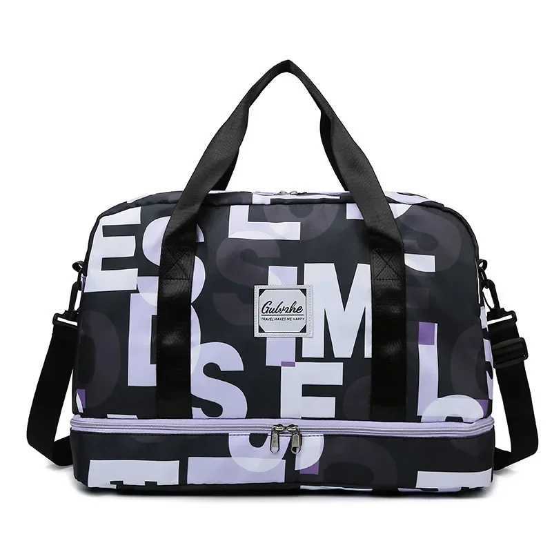 Fashion Women Large Capacity Dry Wet Separation Sports and Fitness Handheld Luggage Bag New Travel Bag Storage Clothing Handbag Y250304