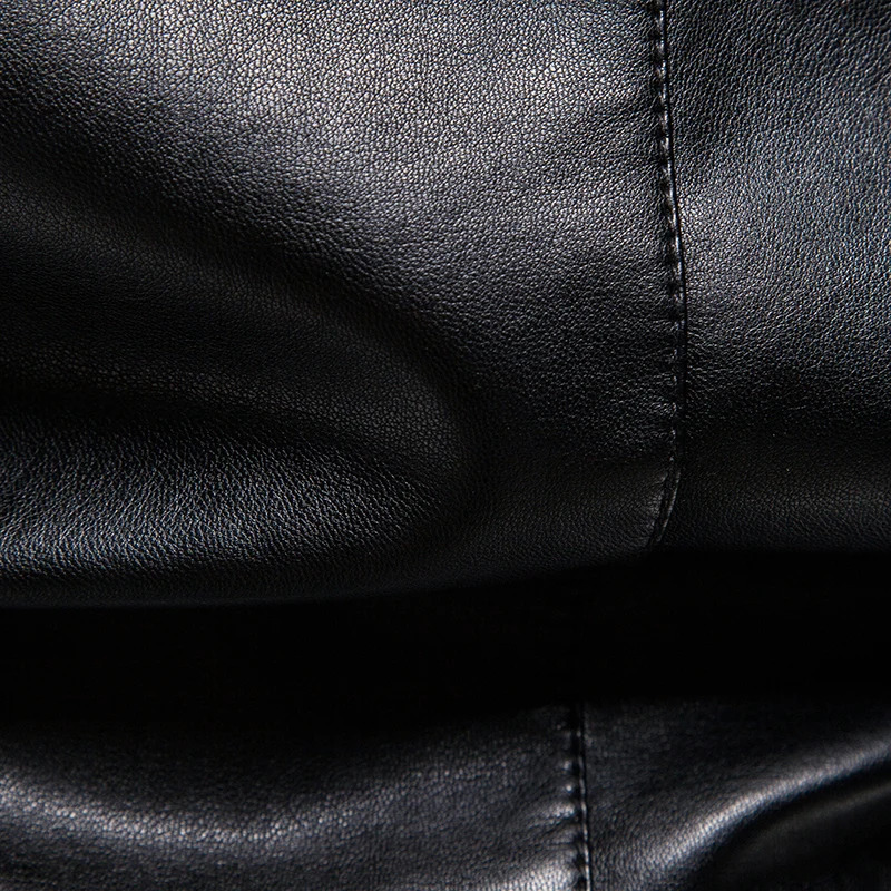 TRAF Leather Mens Coat Trend Handsome British Style Vintage Stand Collar Casual Motorcycle Jacket 250304