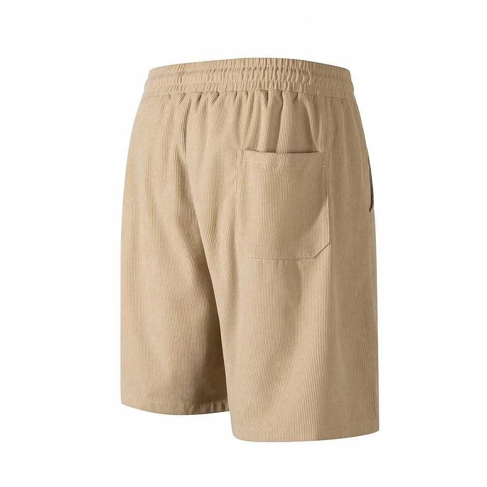 Summer Men Corduroy Sweatpants Casual Shorts Mens Beach Shorts Basketball Short Trousers Solid Color Label Sportswear MenT250304