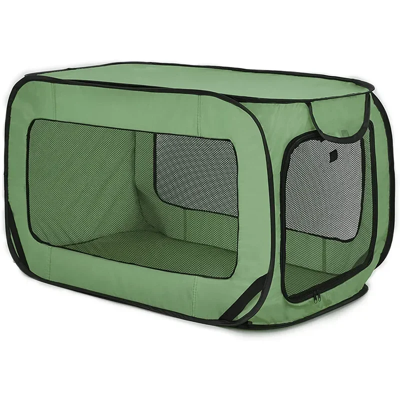 Outdoors Dog Cage Portable Folding Pet Car Trunk Carrier Breathable Transportar Cat Tent For Puppy Travel Camping Dog Bed House