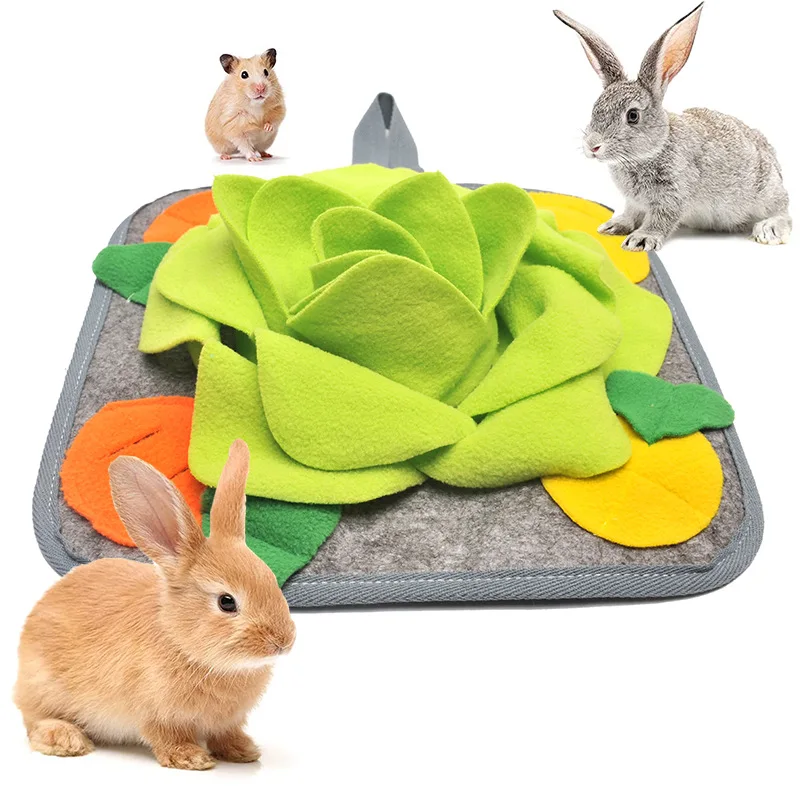 Pet Snuffle Mat For Dogs Rabbit Pet Feeding Foraging Trainingpad Bunny Blanket Toys Puzzle Dogs Toy Dispenser Rabbits