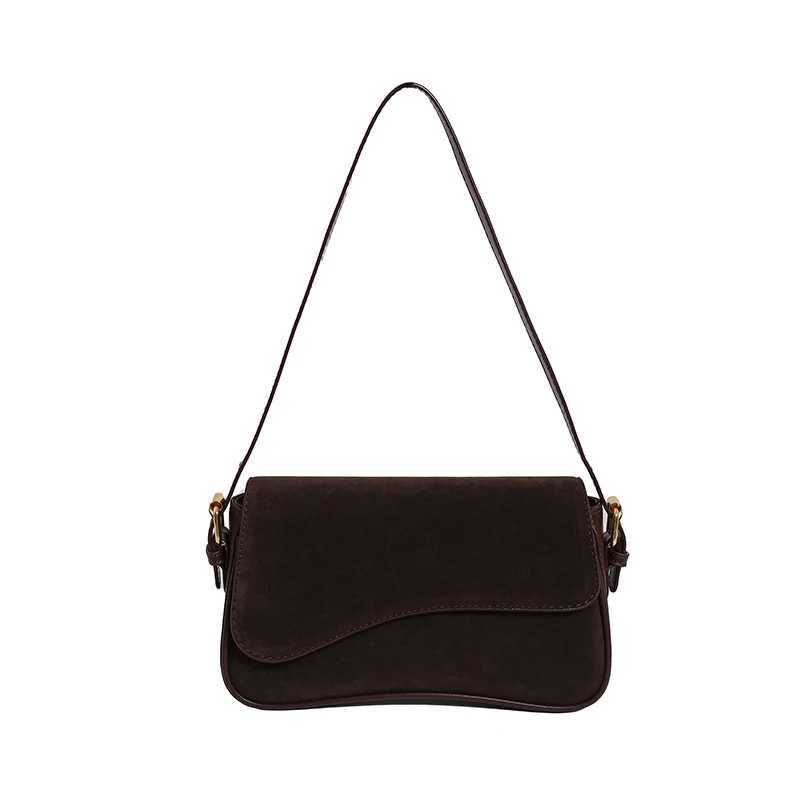 Wine Red Square Bag For Women Autumn Winter Simple Suede Leather Crossbody Bags Ladies Casual Commuting Single Shoulder Purse Z250303