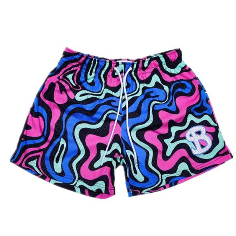 2024 BKTSQD New summer mens shorts men and womens fashion beach seaside sports shorts mesh sports quick-drying quarter pantsT250304