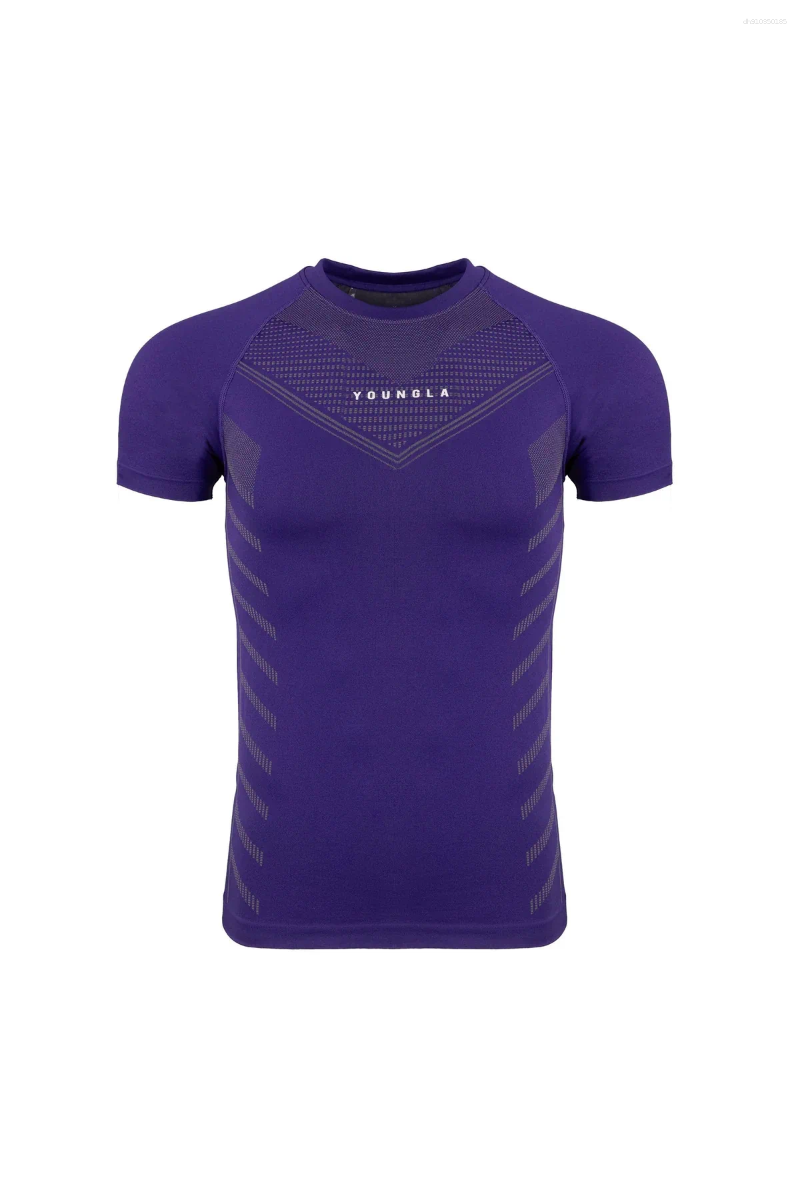 Men's T Shirts Sports Fitness Trainer Clothe Quick Dry Breathable Stretch Tights Joggers Outdoor Casual Short Sleeves
