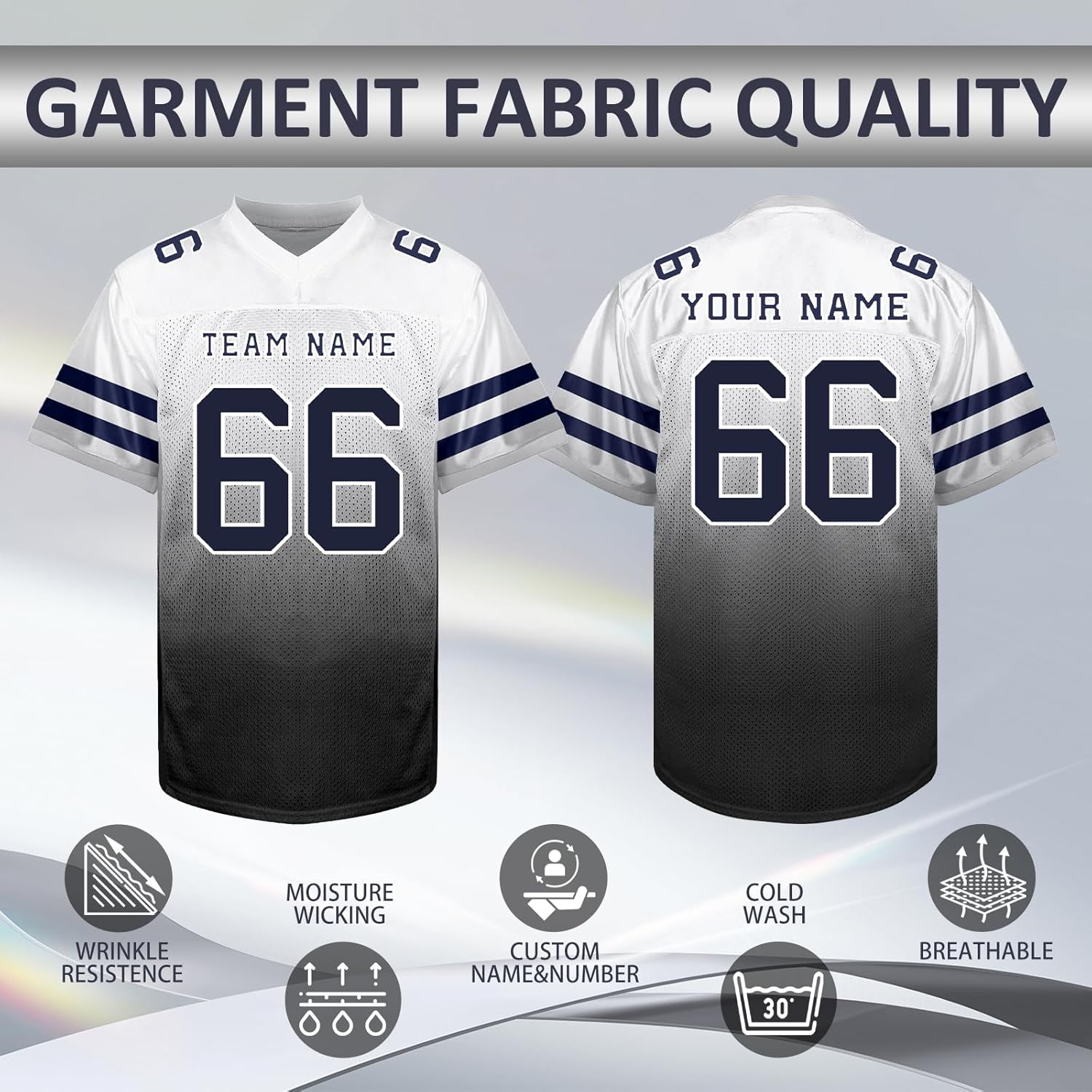 Custom Football Jersey Personalized Team Name Number Customized Shirt for Men Youth Women Kids