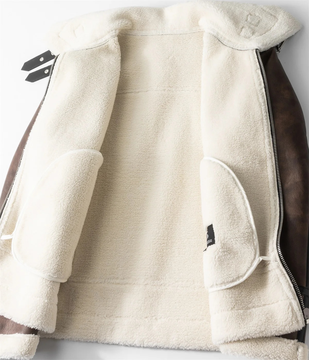 Thickened Warm Sheepskin Leather Coat Mens Fur Lamb Wool Cashmere Jackets 250225