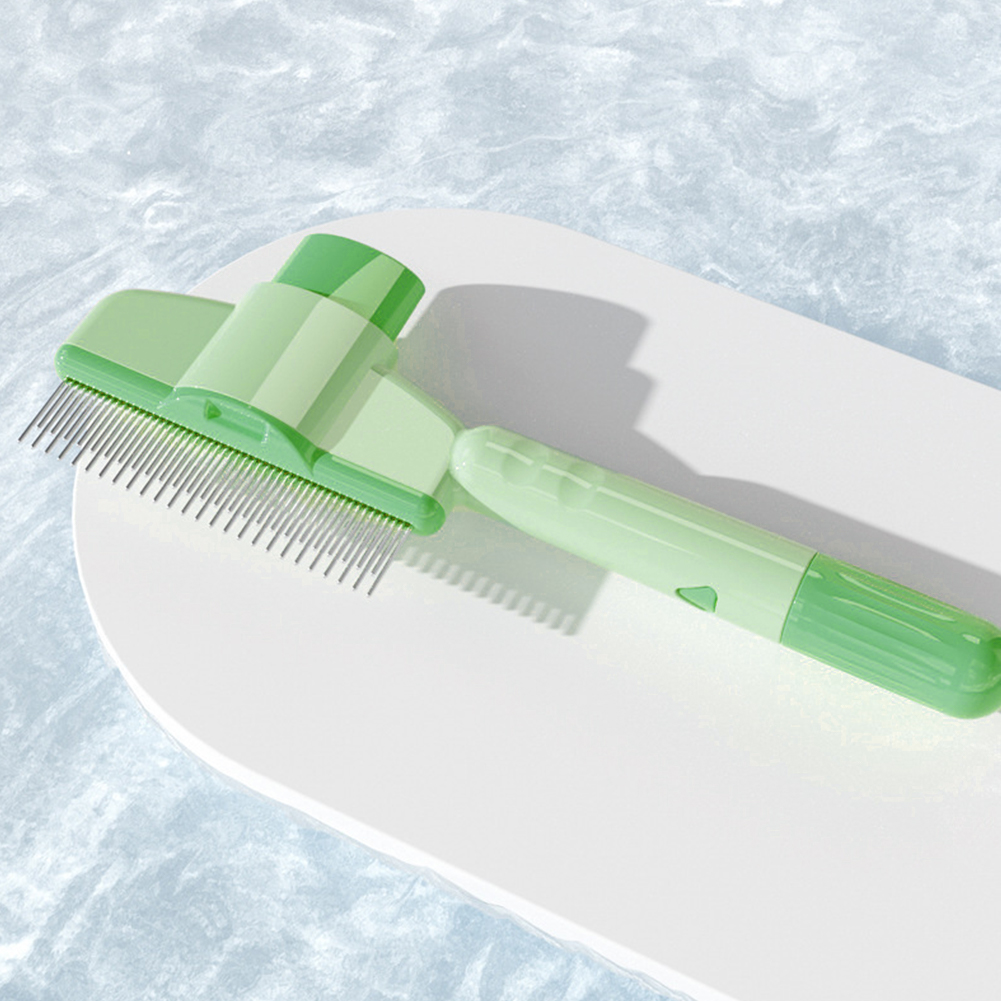 Self Cleaning Slicker Brush with Release Button Dog Deshedding Brush Hair Remover Comb Deshedding Tool for Dogs & Cats