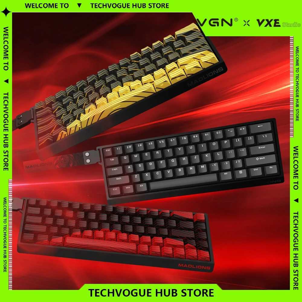 VGN VXE MADLIONS MAT CATZ Mad68 Gaming keyboard wired 68Keys Gaming Keyboard Hot Swap RGB Backlit Gamer Keyboard Customized Z250304