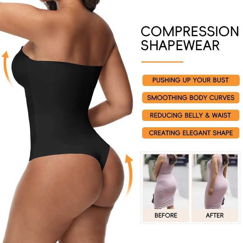 S-4XL Womens Sexy Tight Abdominal Control thong Front Closure Hip Lift Detachable with Pads Full Body ShapingXJ250304