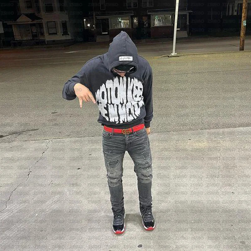 Coats Streetwear Gothic Casual Alphabet Blast Print Pattern Men Clothing Letter Fashion Hoodie Men Harajuku Retro Y2K Hoodi 250303