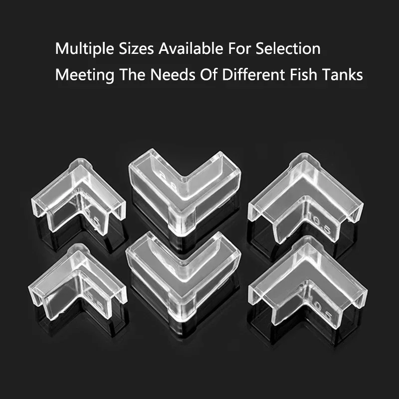 4pcs 5/6/8/10/12/15mm Plastic Anti-collision Fish Tank Corner Protector Adhesive Free Protective Cover Aquarium Accessories