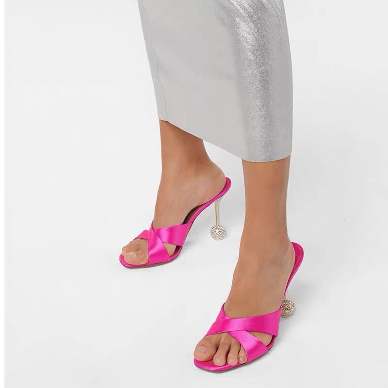 Ins Fashion Show Irregular Heel Open Toed Simple Sandals Women's Shoes