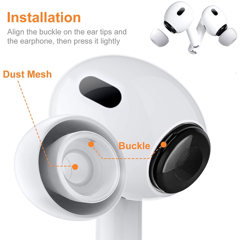 For Apple Airpods Pro 2 Original Silicone Eartips Replacement Earbuds Tips For Airpods Pro tips Earphone Ear plugs accessories