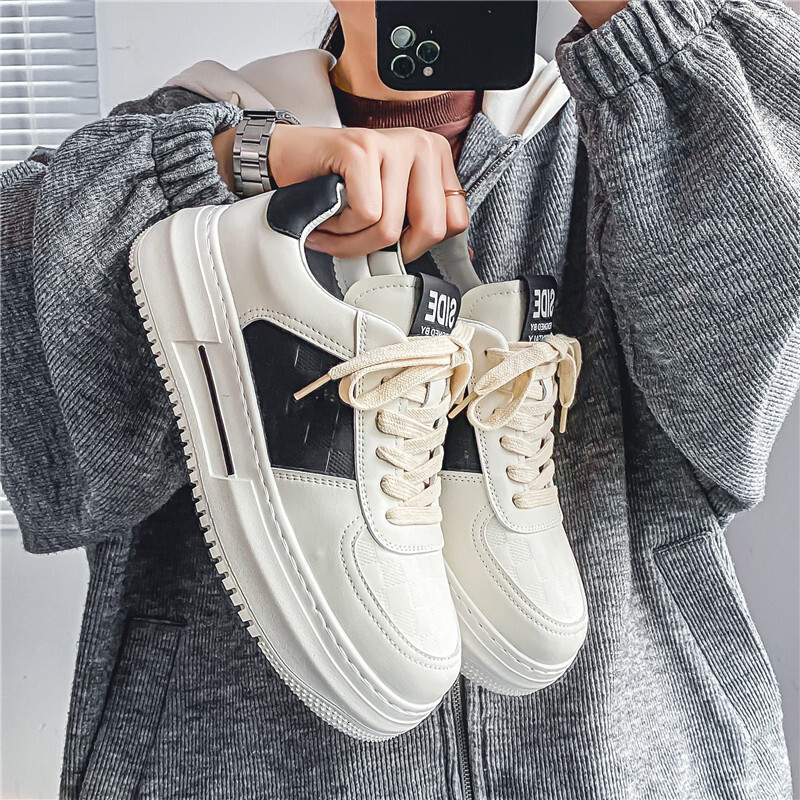 2025 Autumn/winter New Light Luxury Youth Thick Bottom Casual White Sports Shoes Trendy Fashion High End Multi Functional Sports Board Shoes Designer 