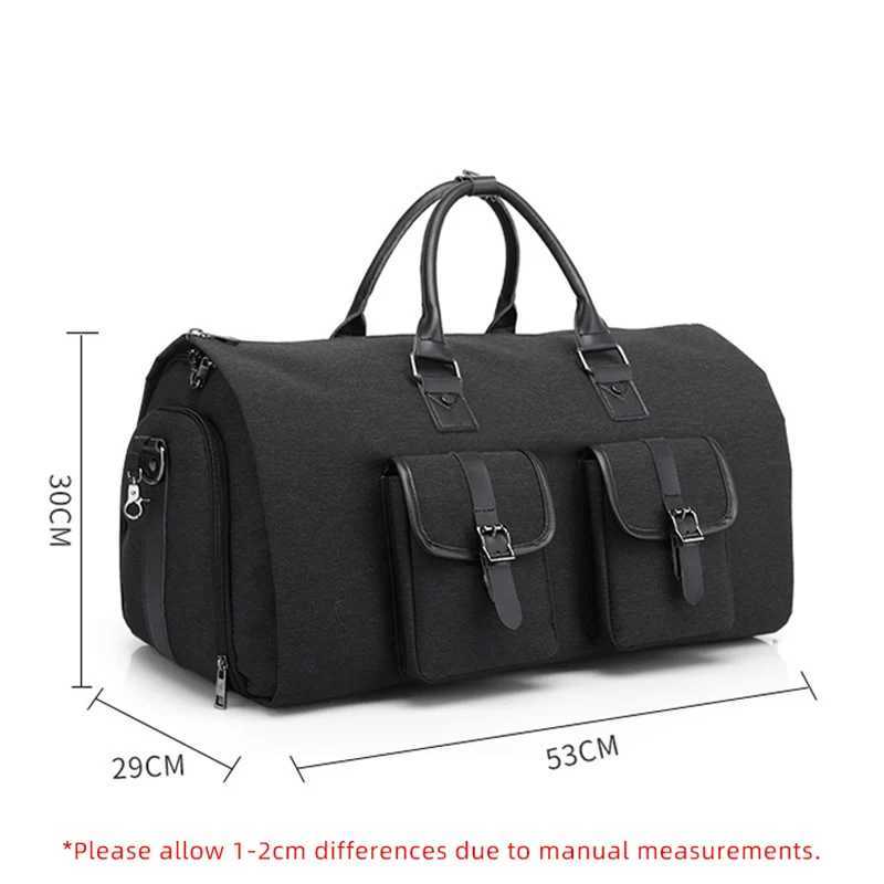 Mens Hand Luggage Bag Sport Travel Bags Large Capacity Garment Handbag Folding Business Shoulder Bags Shoes Compartment XM137 Y250304