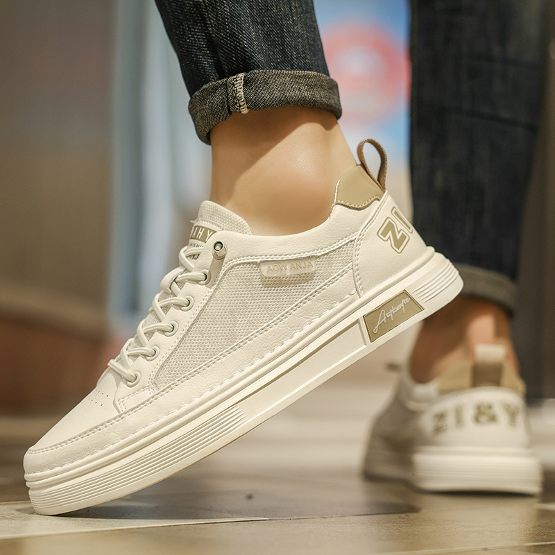 White Shoes Summer New Designer Board Shoes Breathable And Odor Proof Mesh Fabric Casual Flat Men's Shoes Men's Sports Personality Versatile