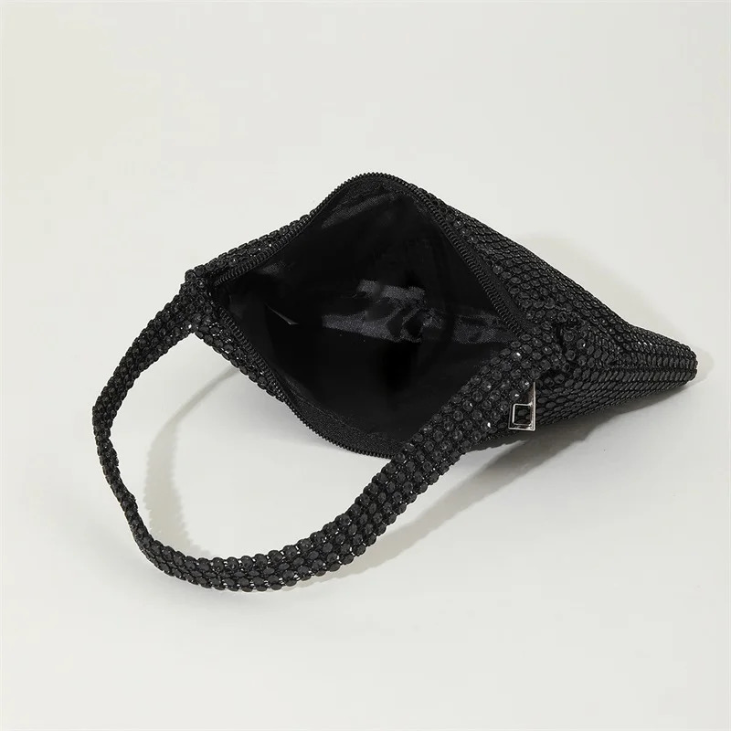 Elegant Crystal Clutch Bag Sparkling Handbag Sparkling Water Diamond Evening Wallet Sparkling Diamond Shoulder Bag 250228