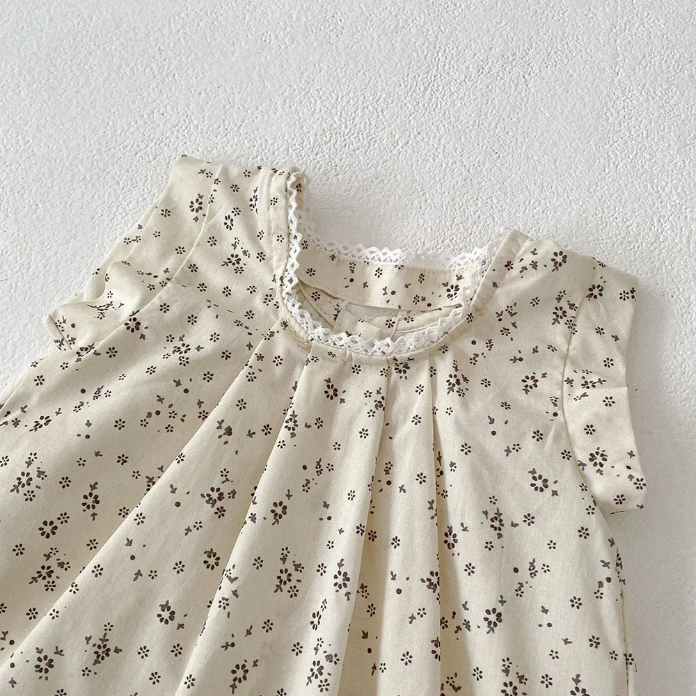 MILANCEL Summer Baby Girls Clothing Set Floral Vest Tee And Bud Bloomer 2 PCS Baby Clothes Suit Causal Girls Outfit 250304