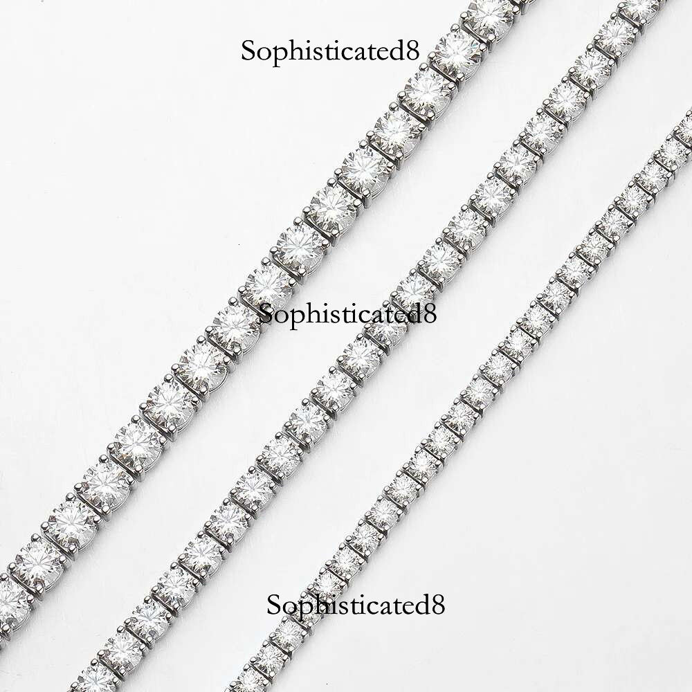 OEVAS 100% Sterg Sier Real 3-5mm Moissanite Bracelet For Women Sparkg Wedding Party Fine Jewelry Valentine's Gifts