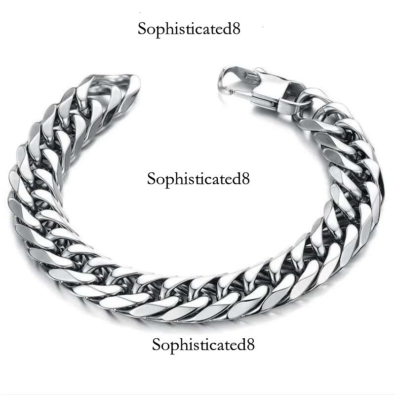HNSP 8mm-14mm Stainless Steel Bracelet For Men Punk Male Thick Hand Chain Bikes Motorcycle Jewelry Accessories
