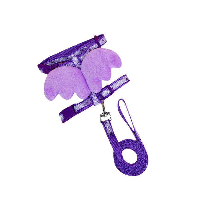 Wings cat traction rope, anti slip pet chest harness, adjustable cat collar, cat clothes