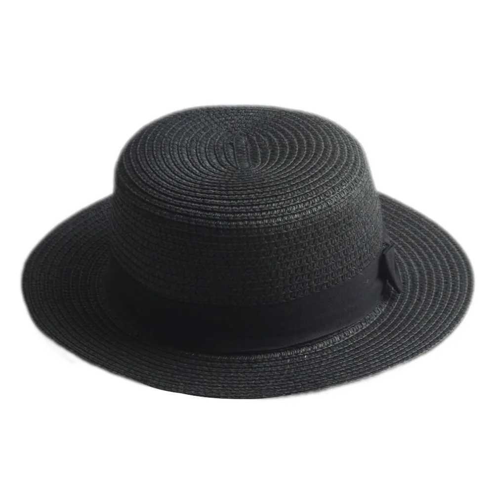 Mistdn Fashion Women Men Summer Str Boater Hat Boonie Hats Beach Sunhat Bowler CsXJ250304