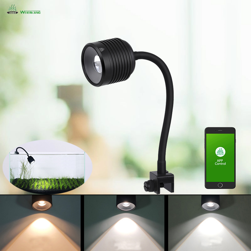 WEEK AQUA Mini7pro-F Led Light Waterproof Aquarium Lamp Fish Tank Mini Lighting Plant Fishbowl Accessories Terrarium Supplies