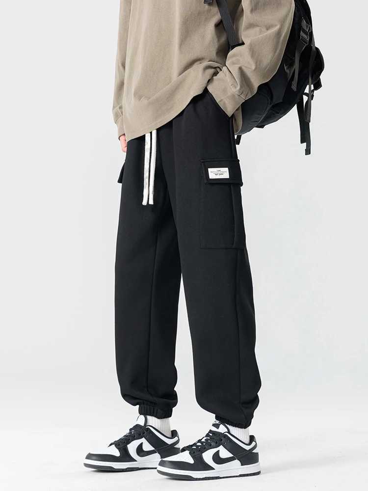 Plus Size Mens Jogger Sweatpants 8XL 7XL 6XL Streetwear Multi-Pockets Loose Knit Cargo Pants Home Casual Trousers MenXJ250303