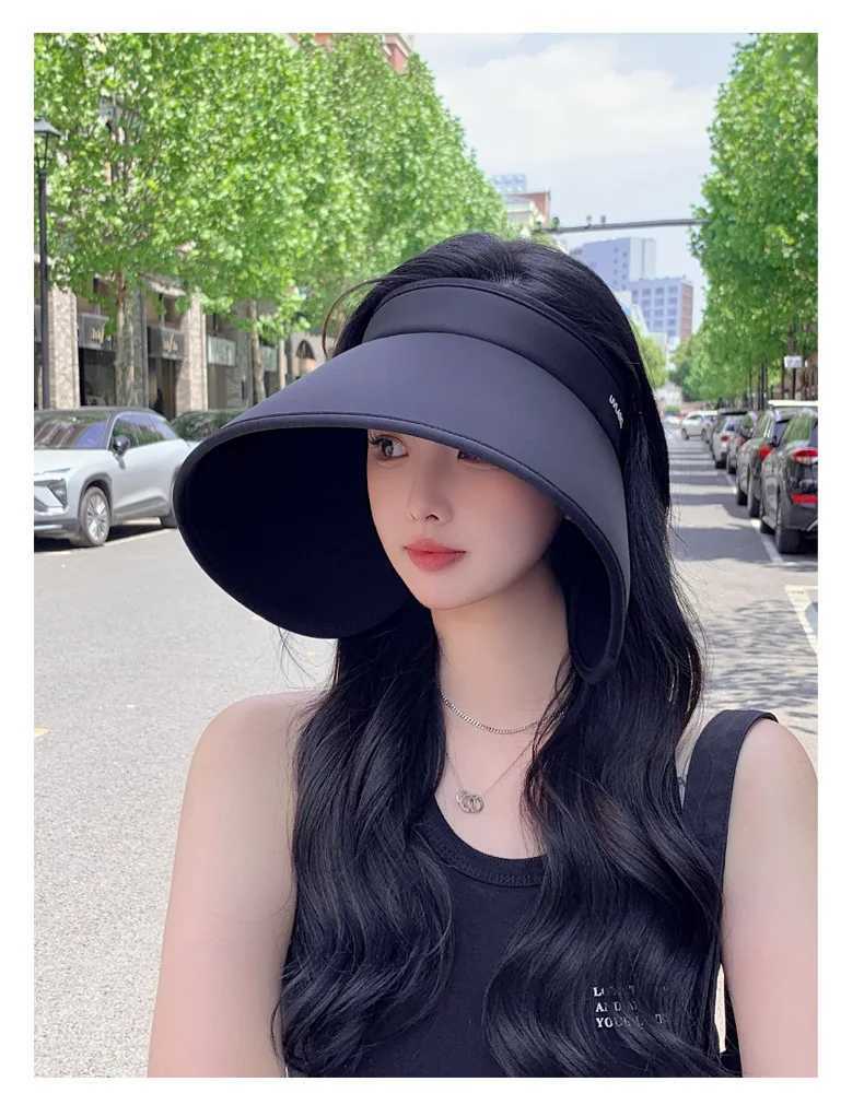Summer Empty Top Str Hat For Women Bowknot Wide Brim Floppy Panama Hats Female La Visor C Outdoor Foldable Beach Sun CsXJ250304