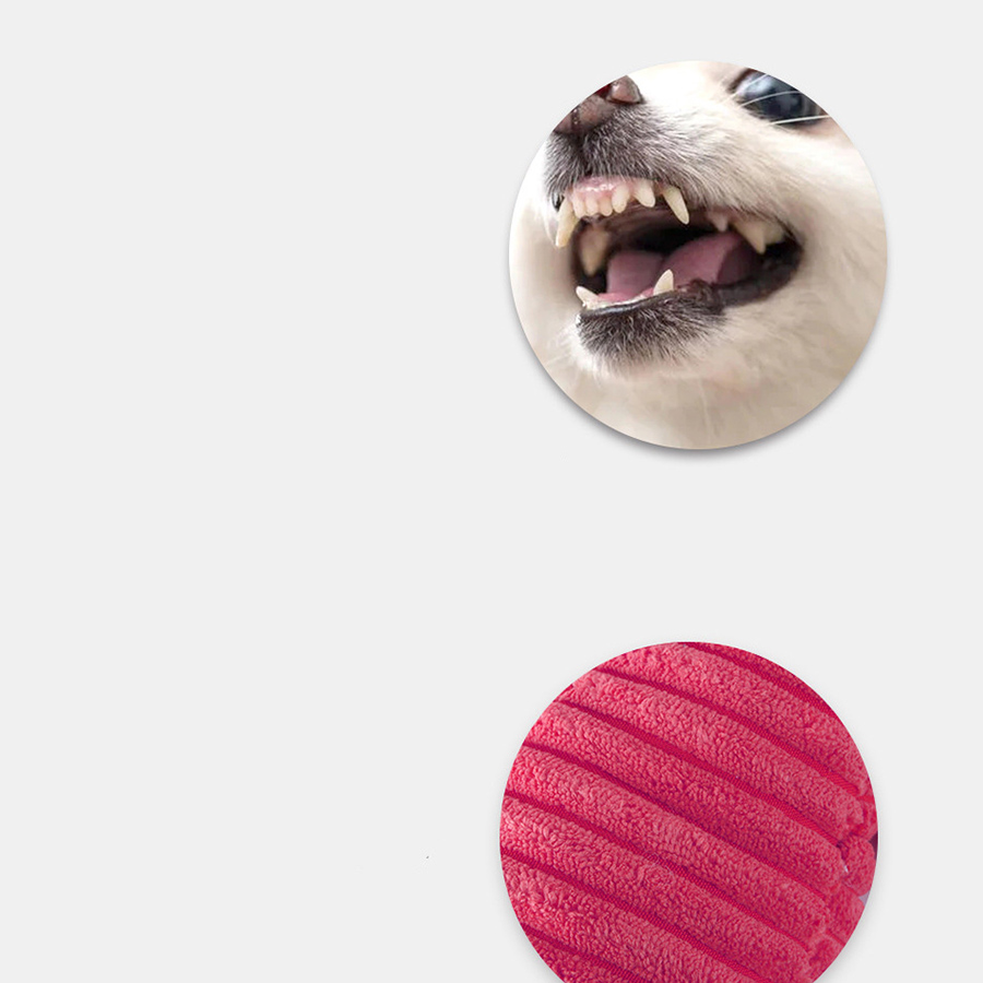 1pcs Pet Bite Dog Teeth Grinding Toy Corduroy Red Rabbit Voice Plush Pet Toy