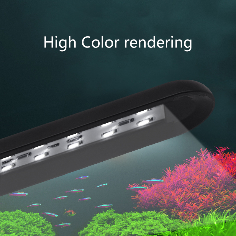 LED USB Aquarium Light Timing Full Spectrum Fish Tank Plants Light High Color Rendering Rotatable Landscape Clip-on Lamps